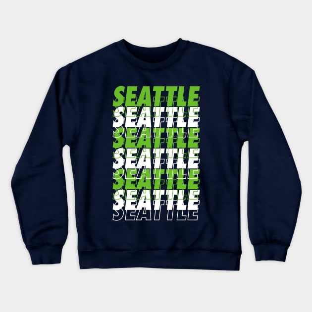 Seattle - Echo Graphic Crewneck Sweatshirt by downformytown